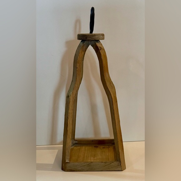 NWT✨Natural Open Wood Frame Lantern - Picture 4 of 11